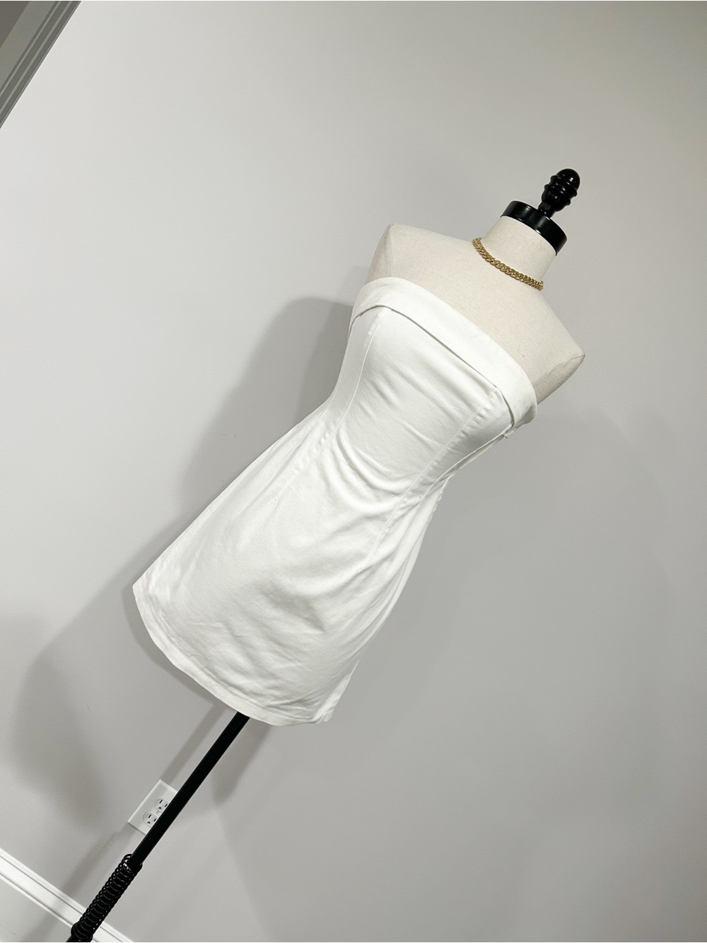 wild fable Strapless White Mini Dress